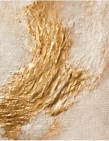 Textured gold artwork detail